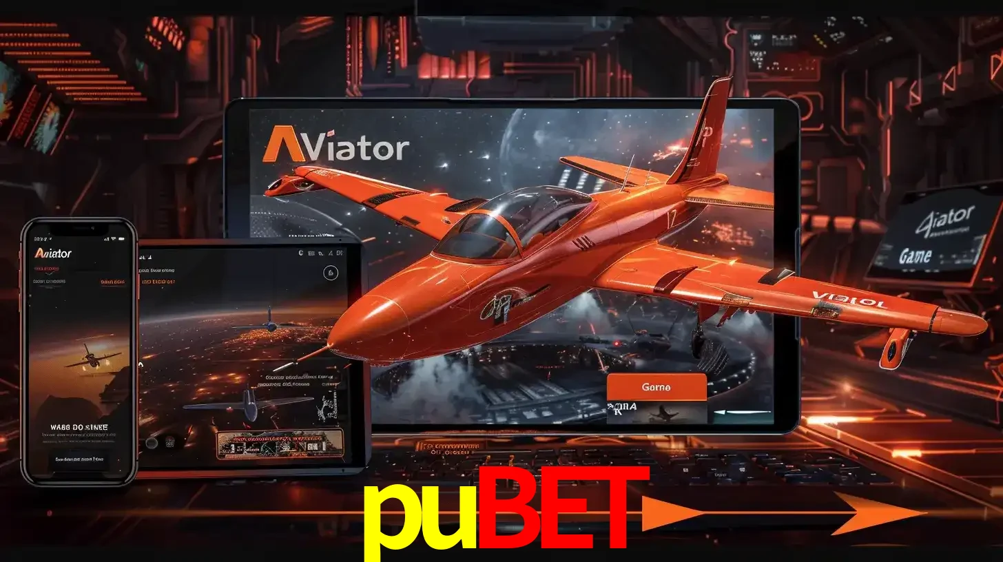 Apresentação tecnológica do jogo Aviator com um avião saindo da tela de um tablet, demonstrando a experiência imersiva em múltiplos dispositivos no pubet.